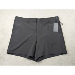 VRST Mens Resort Short XXL Pure Black Relaxed Fit 6 Inseam Hybrid NWT